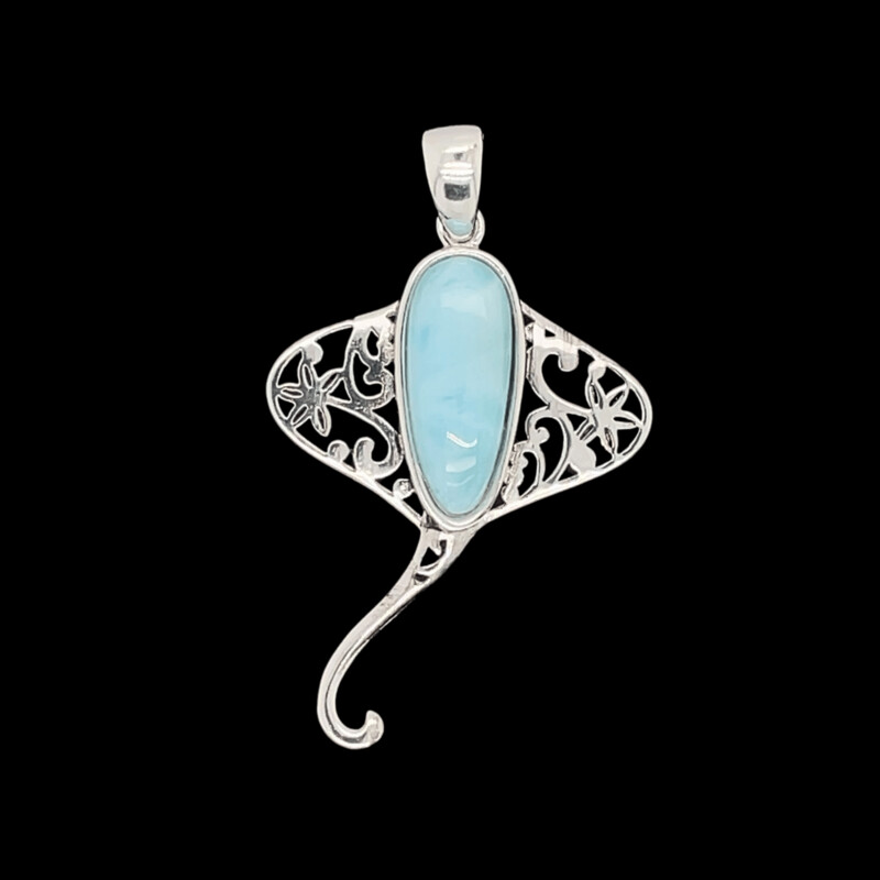 Larimar Manta Ray Pendant