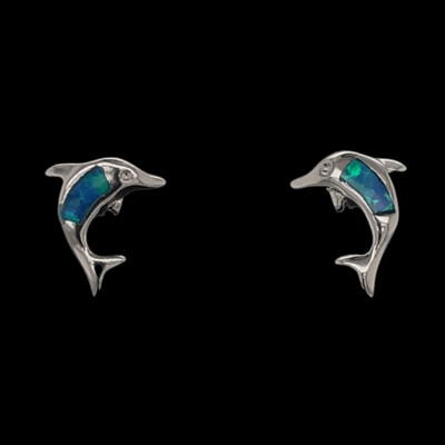 Opal Dolphin Earrings ***RETIRED DESIGN***
