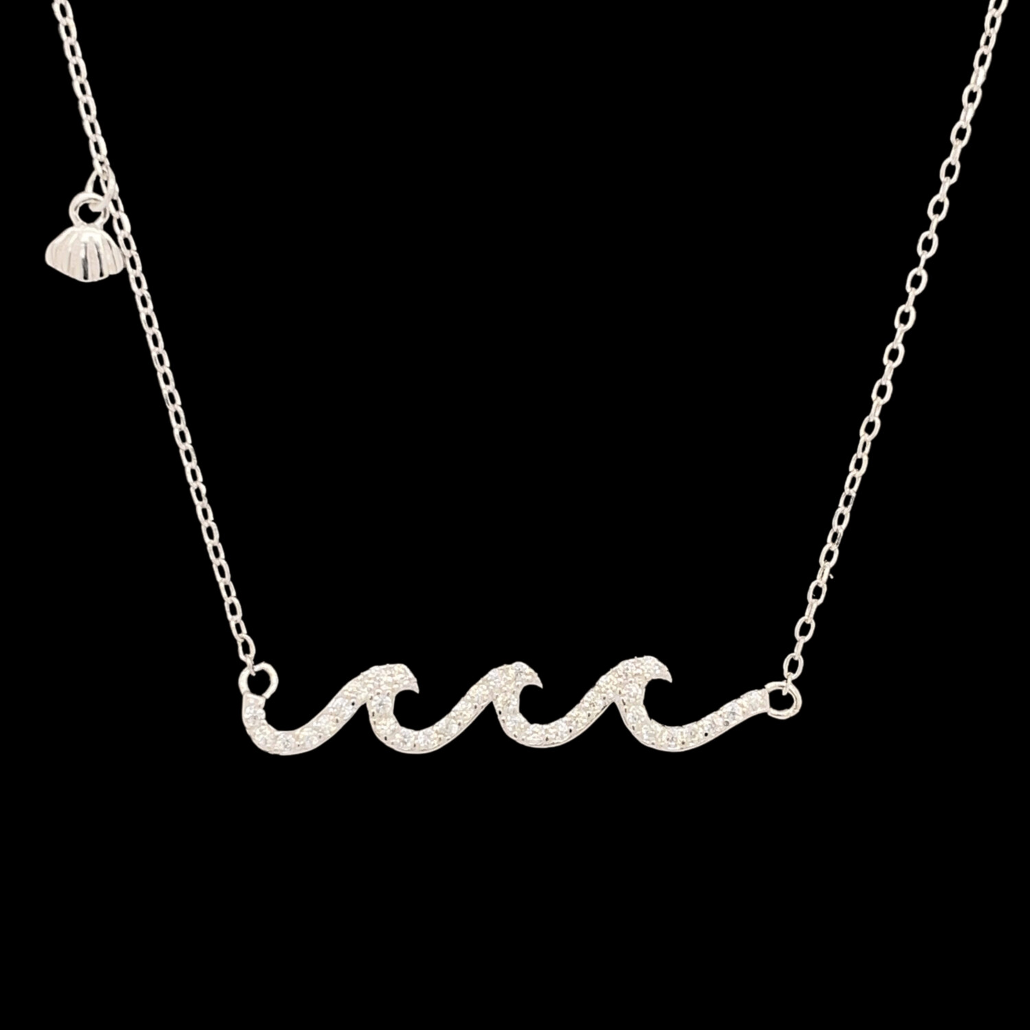 Cubic Zirconia Wave Necklace