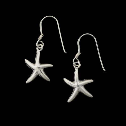 Sterling Silver Starfish Earrings