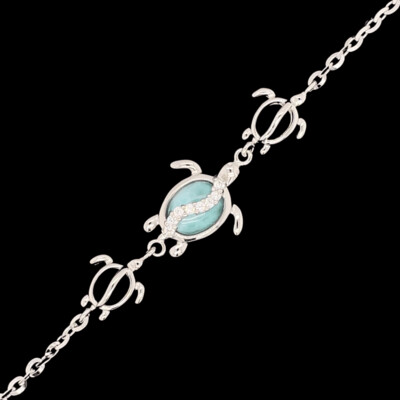 Larimar Ankle Bracelets