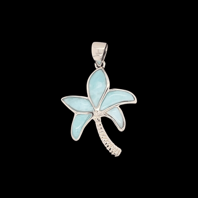 Larimar Palm Tree Pendant