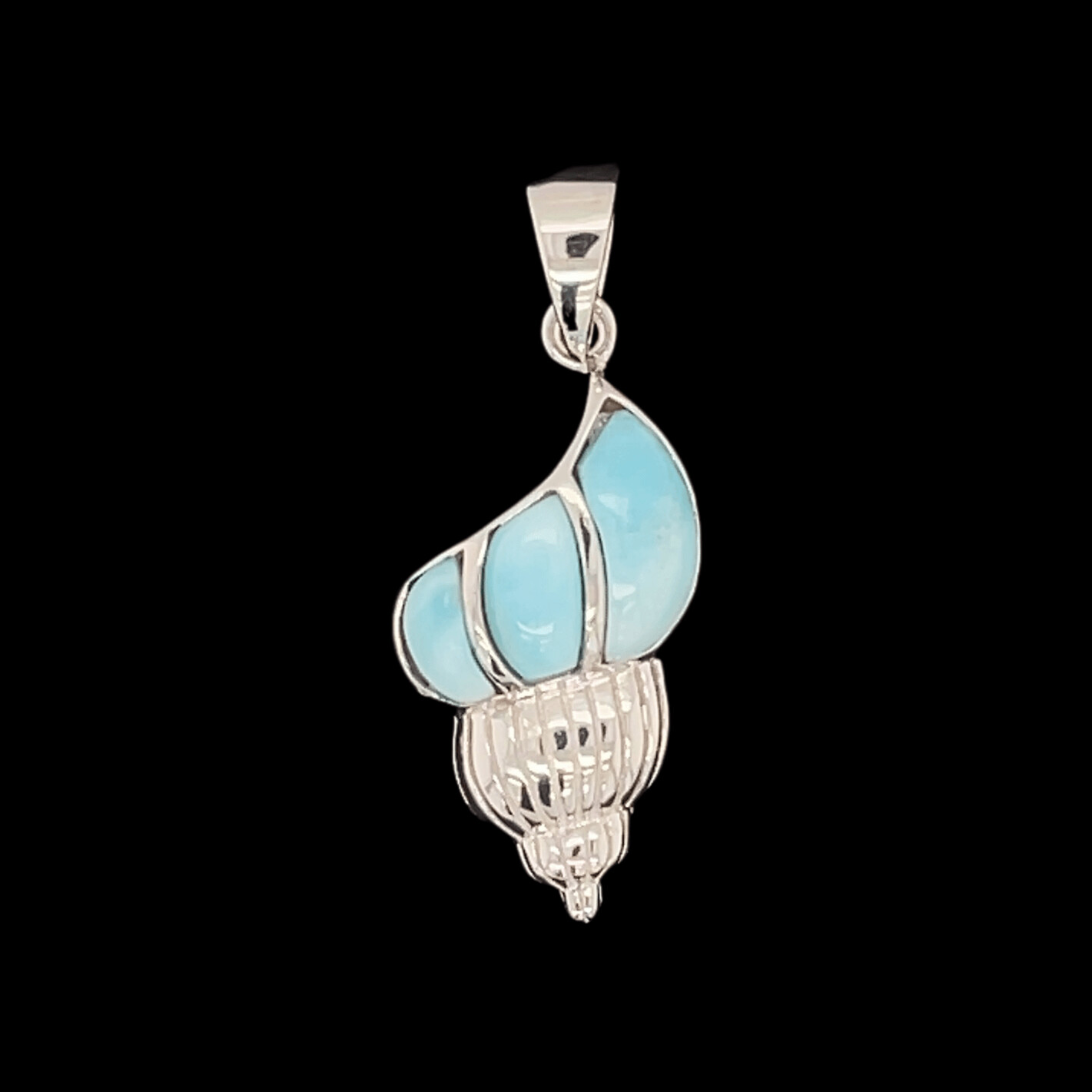 Larimar Shell Pendant
