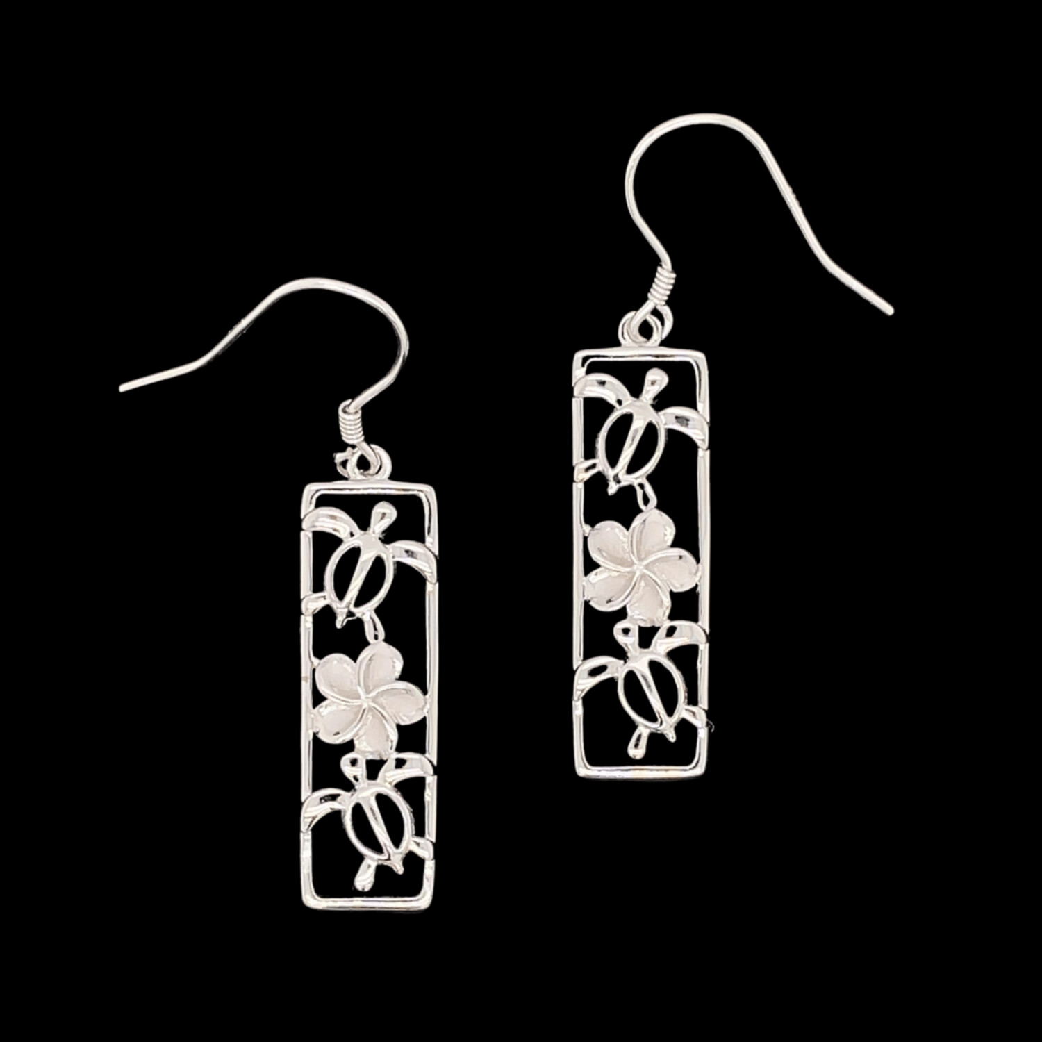 Flower & Turtle Earrings