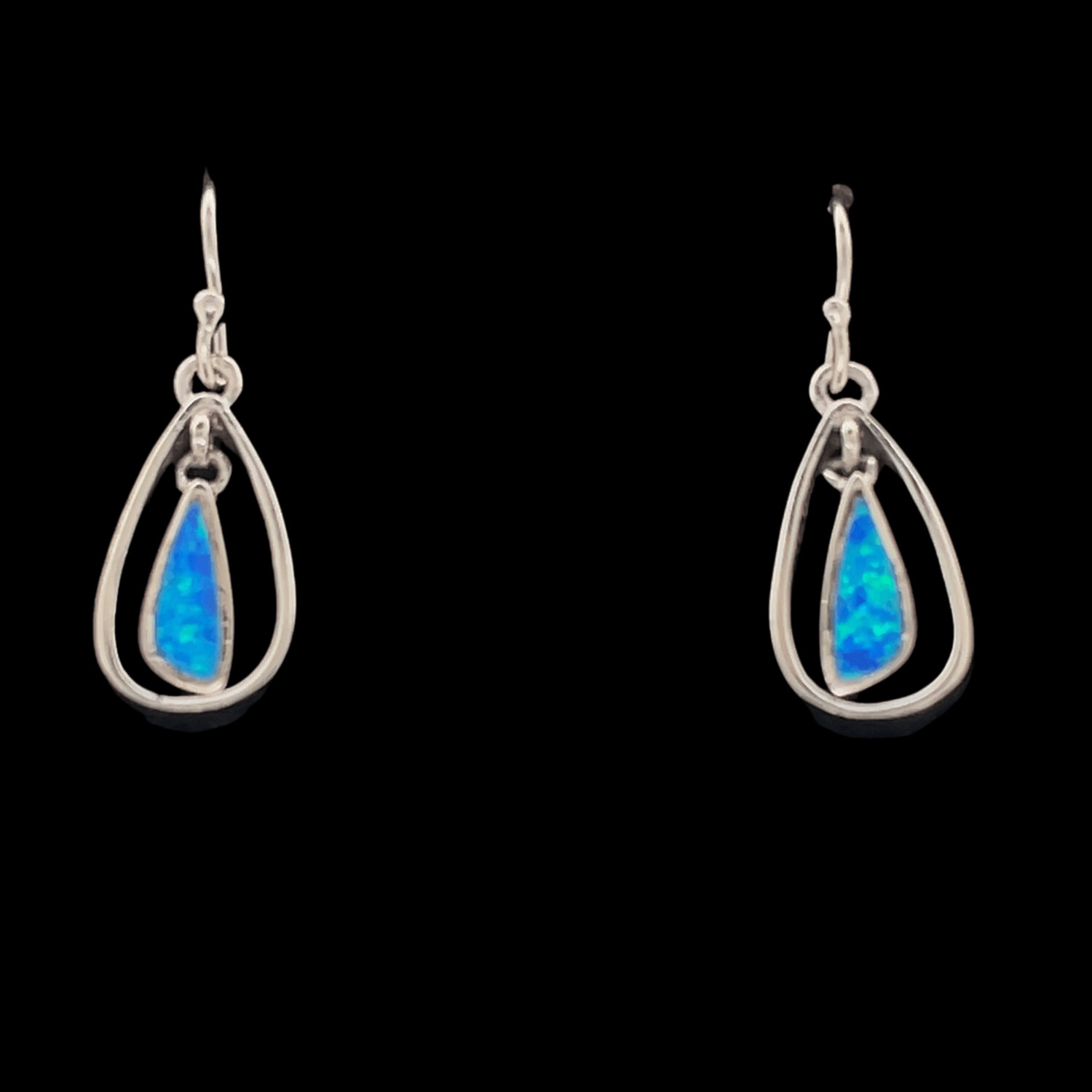 Opal & Sterling Silver Earrings