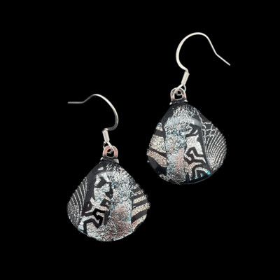 Handmade Dichroic Glass Earrings