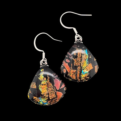 Handmade Dichroic Glass Earrings