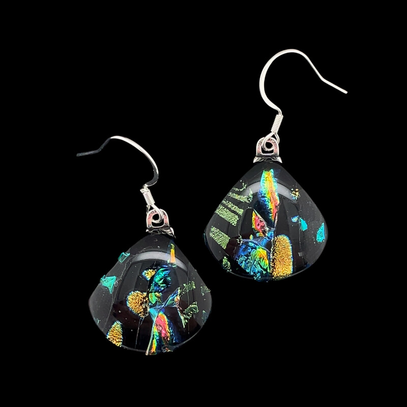 Handmade Dichroic Glass Earrings