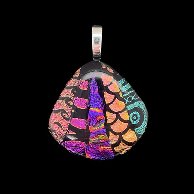 Handmade Dichroic Glass Pendant