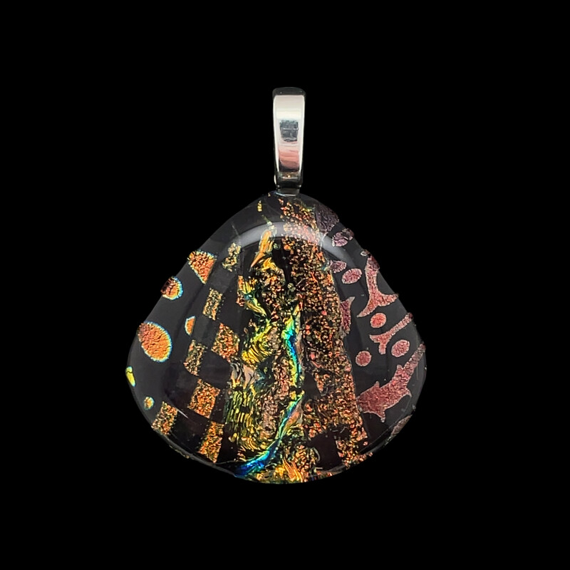 Handmade Dichroic Glass Pendant