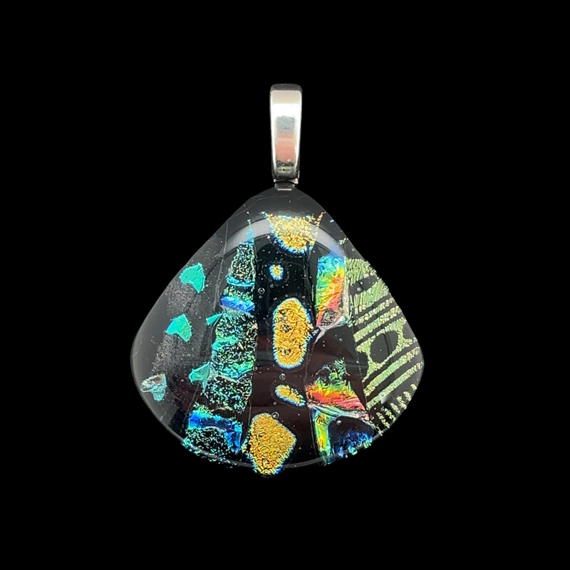 Handmade Dichroic Glass Pendant