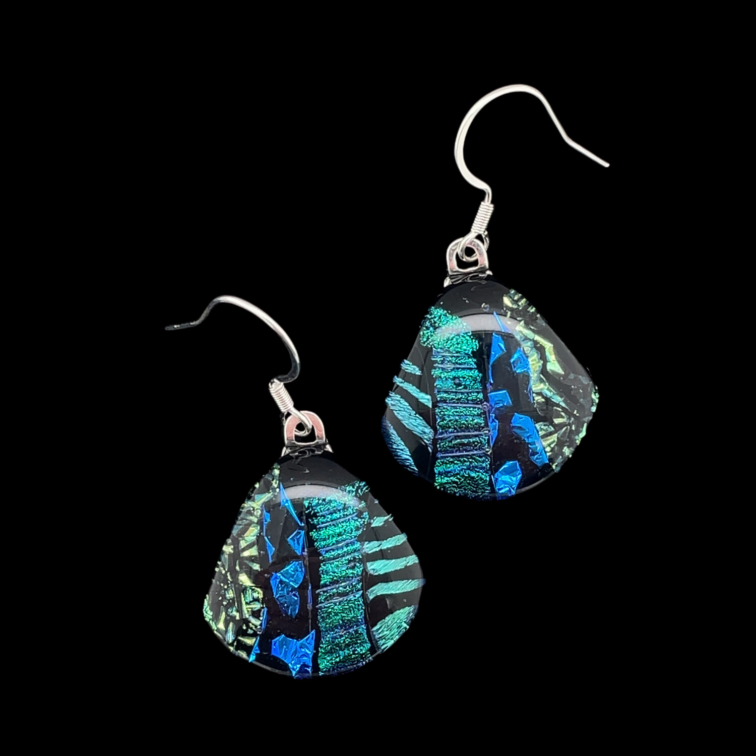 Handmade Dichroic Glass Earrings