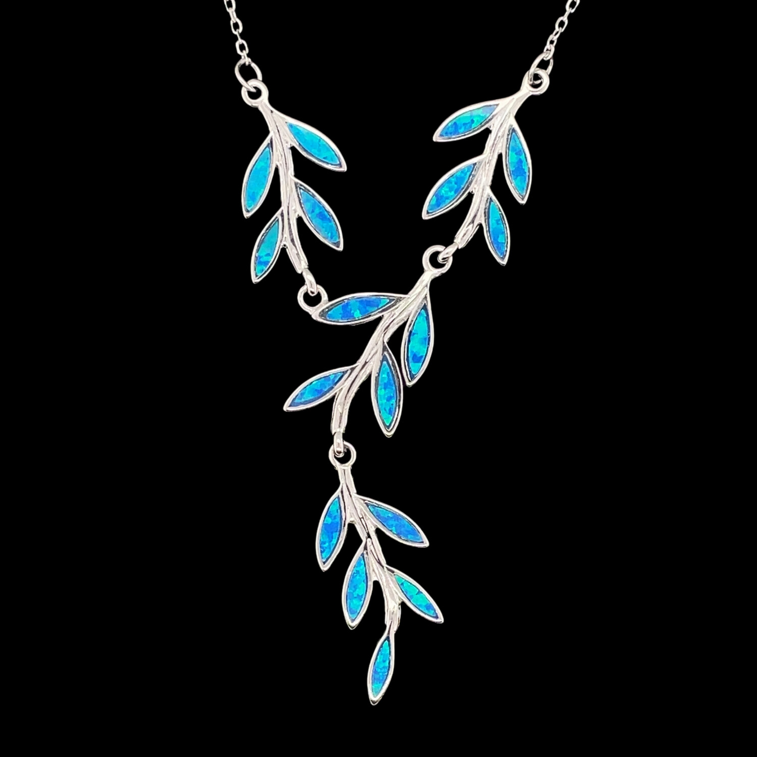 Opal Leaf Necklace