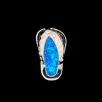 Opal & Cubic Zirconia Flip Flop Pendant ***RETIRED DESIGN***