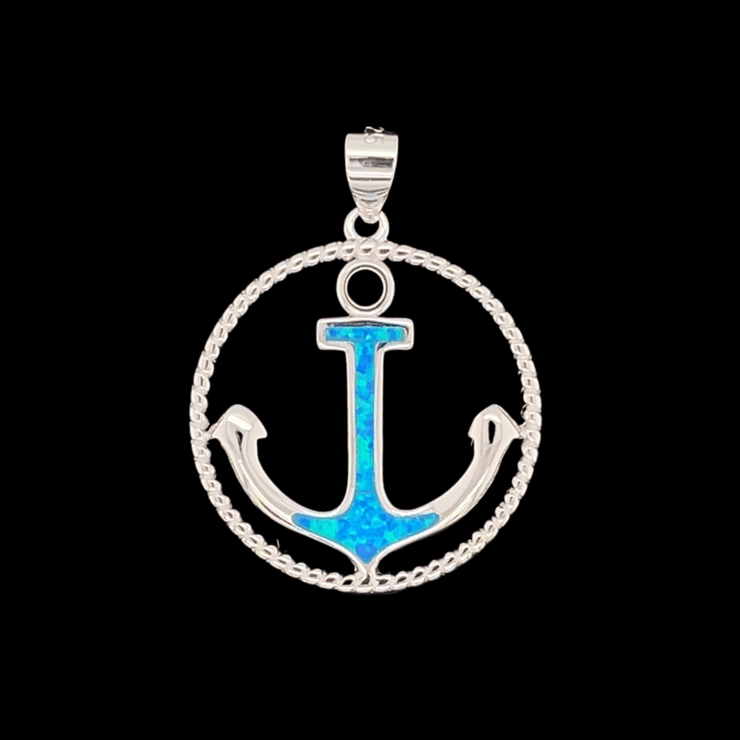 Opal Anchor Pendant