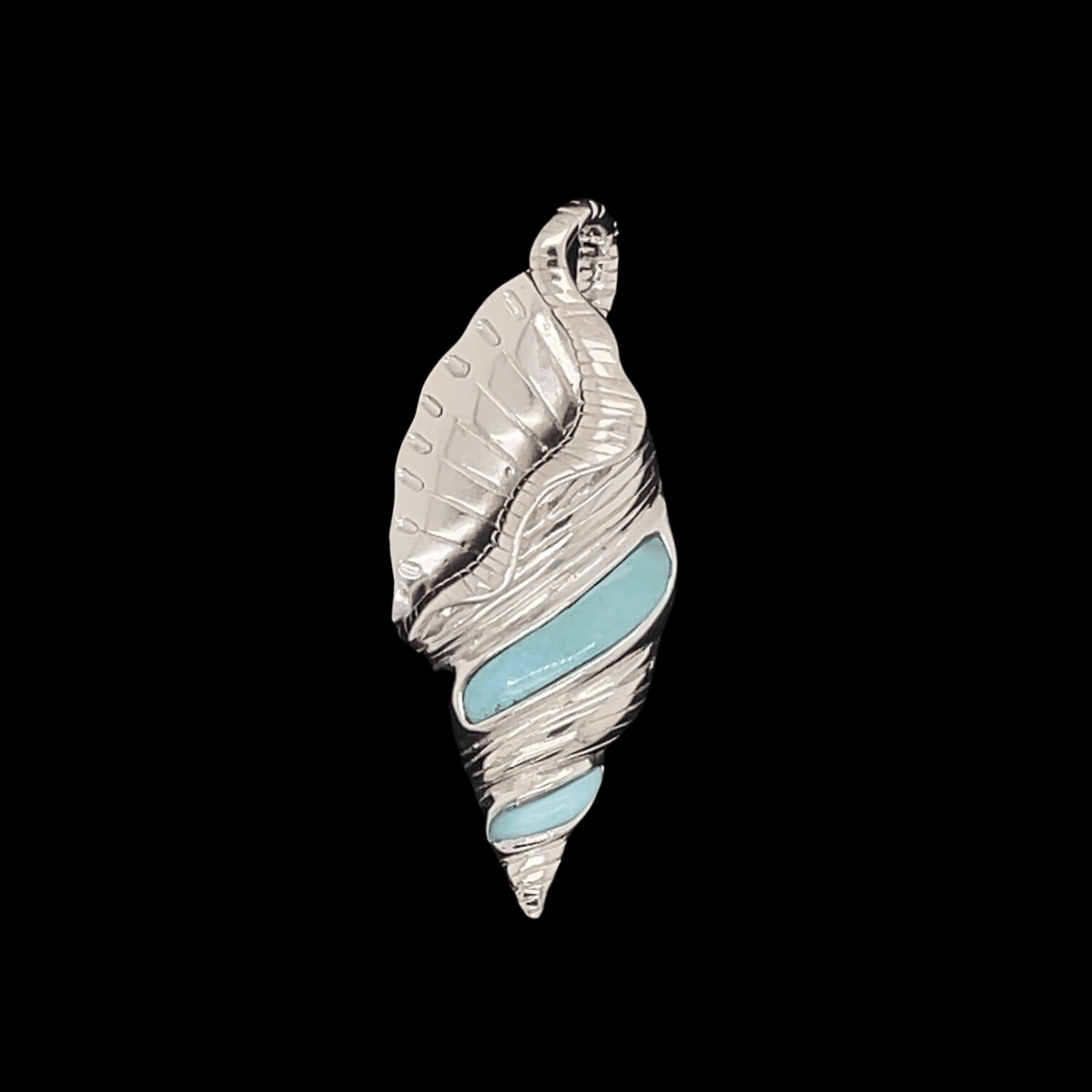 Larimar Shell Pendant