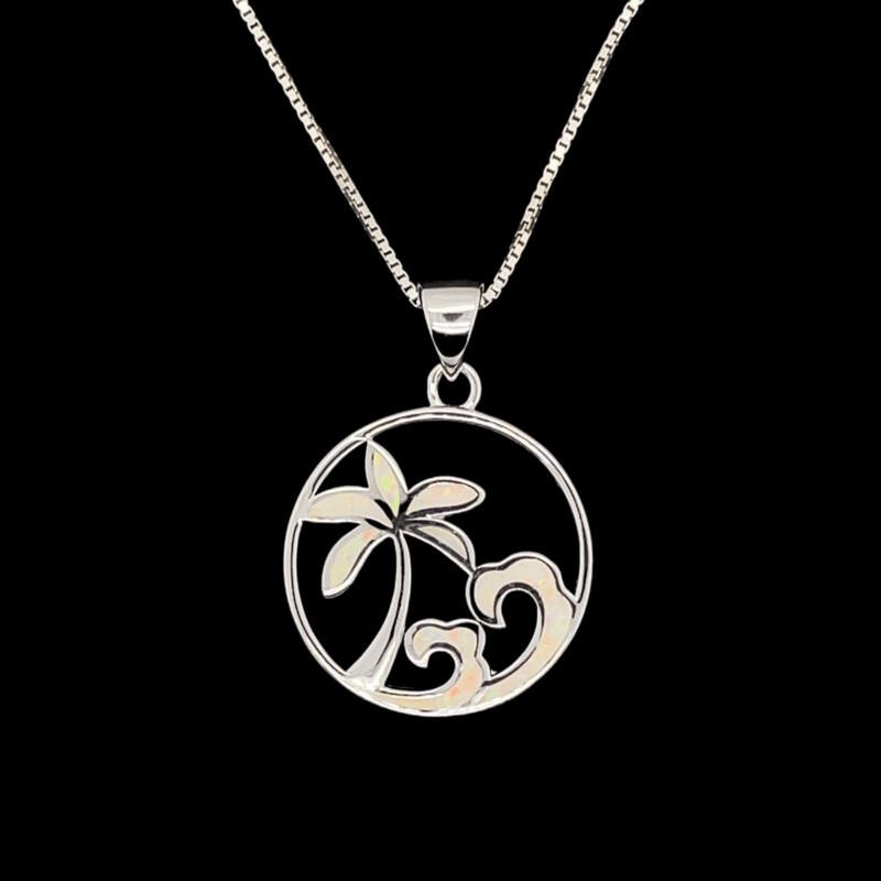 Opal Palm Tree Wave Pendant ***Special Purchase***