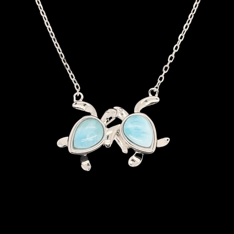 Larimar Turtle Necklace