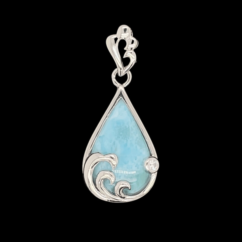 Larimar Wave Pendant