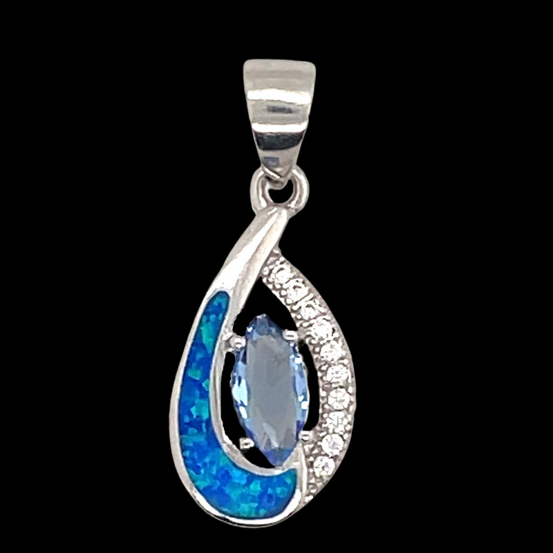 Opal Teardrop Pendant
