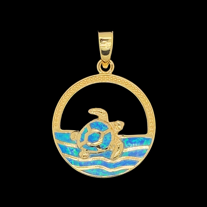 Opal Turtle Pendant