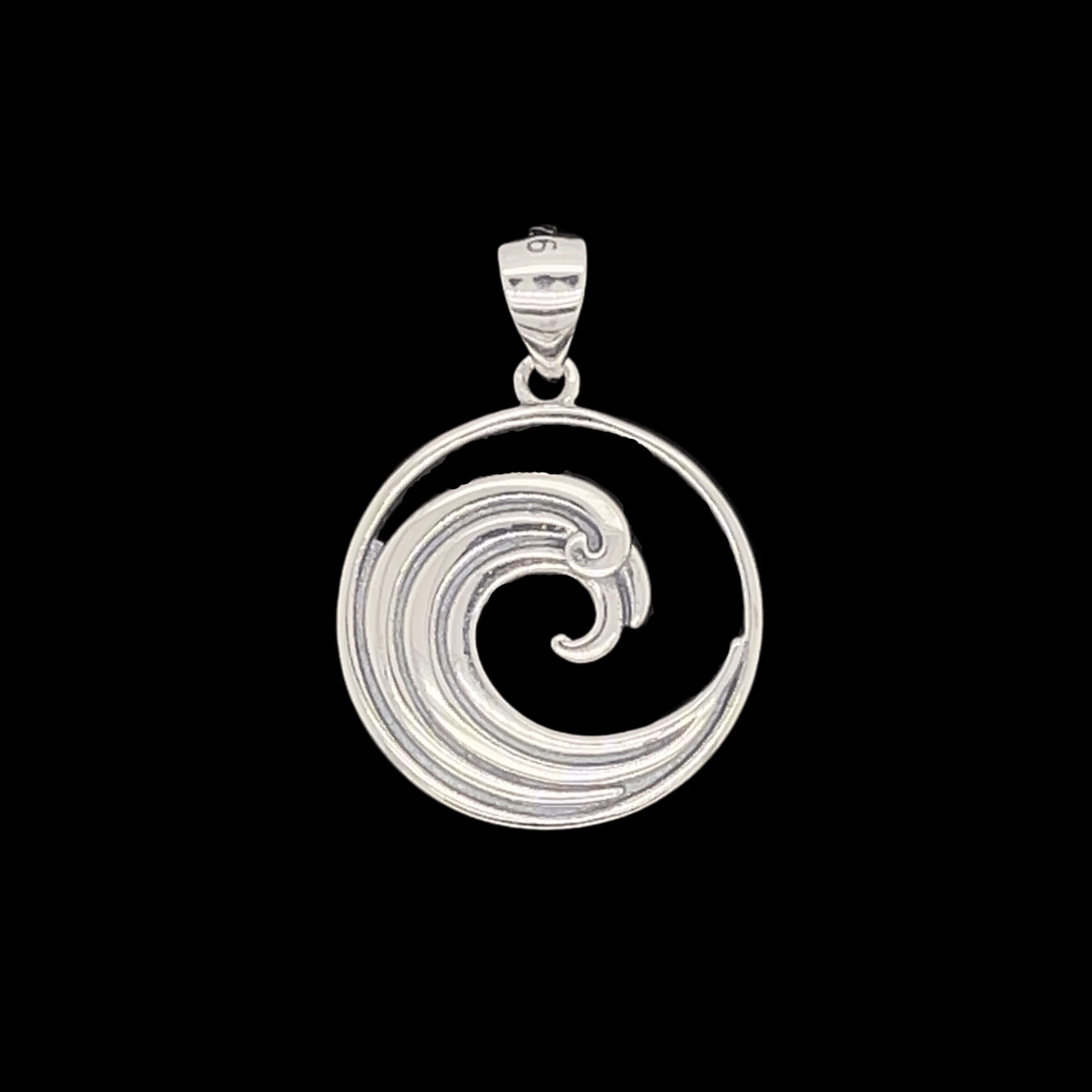 Sterling Silver Wave Pendant