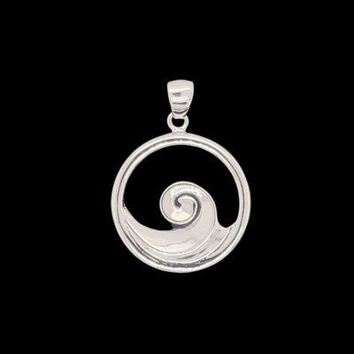 Sterling Silver Wave Pendant