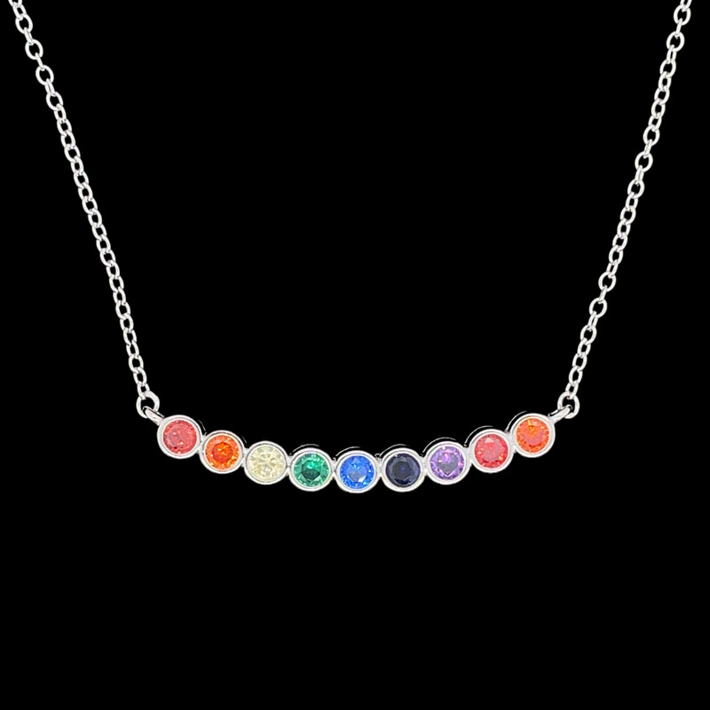 Multi Color Cubic Zirconia Necklace