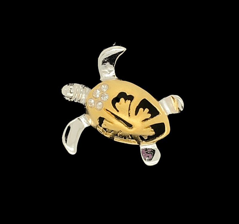 Cubic Zirconia Turtle Pendant