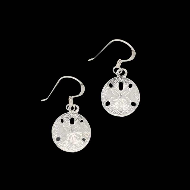 Sterling Silver Sand Dollar Earrings