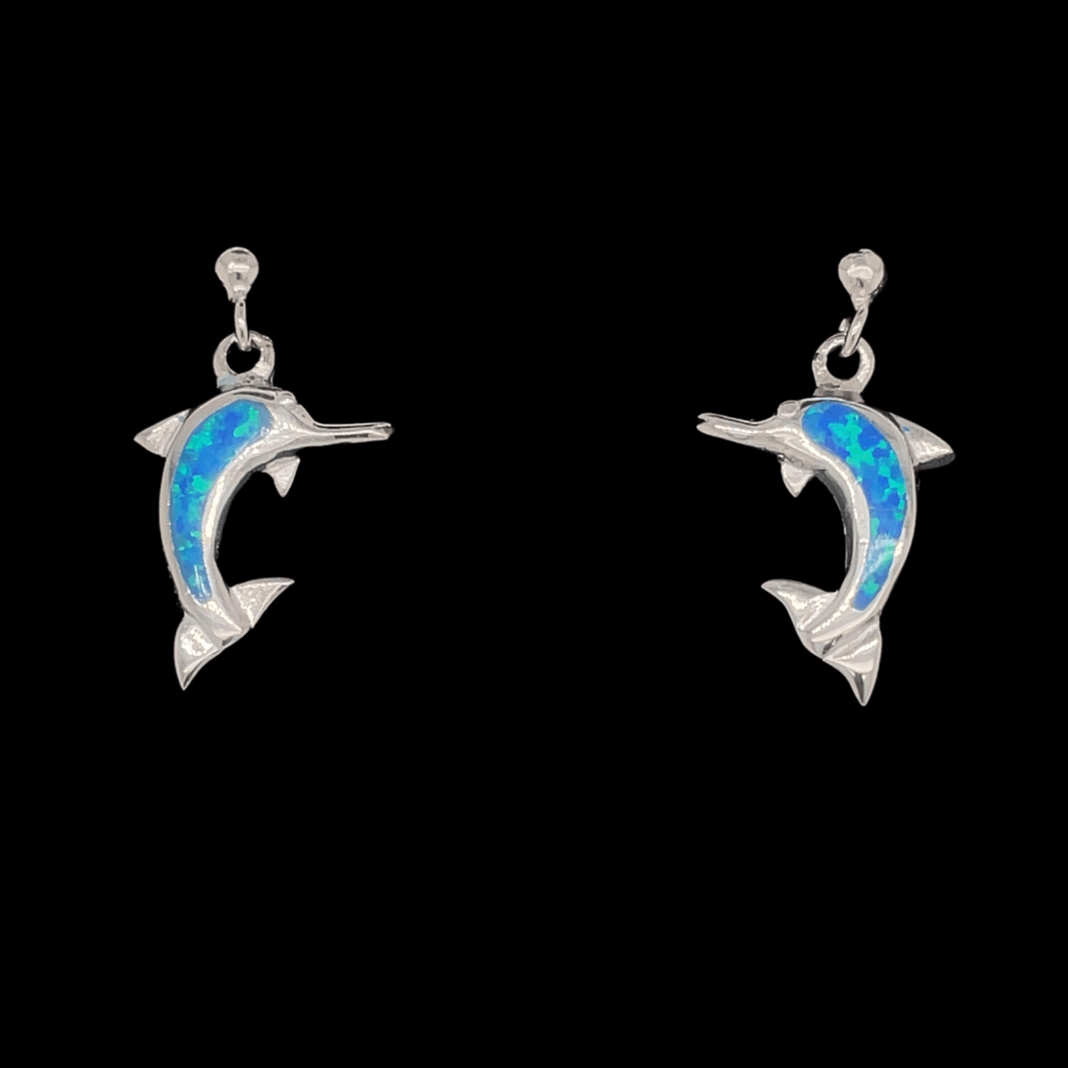 Opal Dolphin Earrings