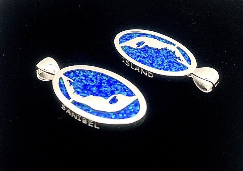 The Sanibel Island Pendant (XL, Blue Back)