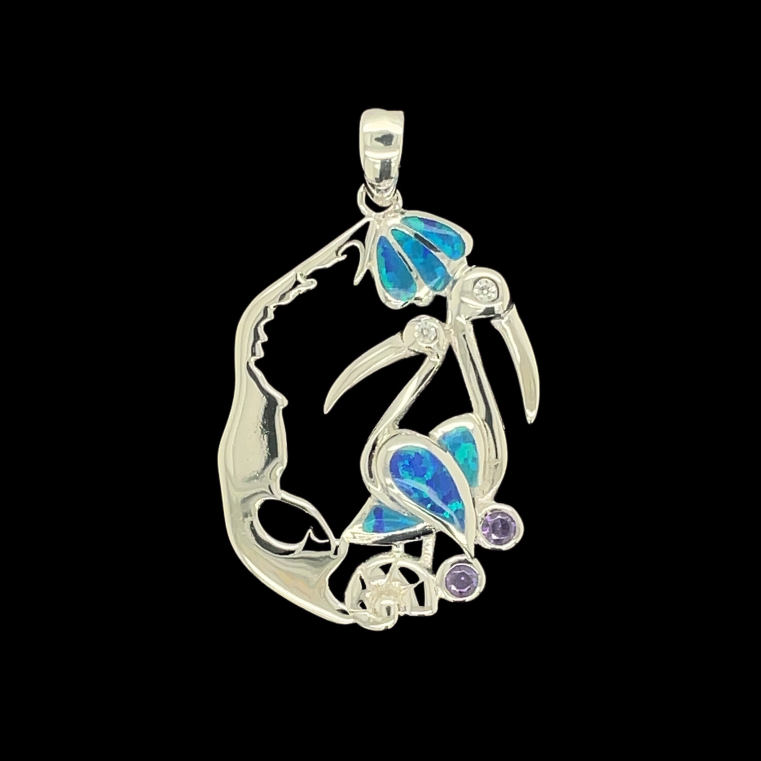 Sanibel Island Bird & Shell Pendant