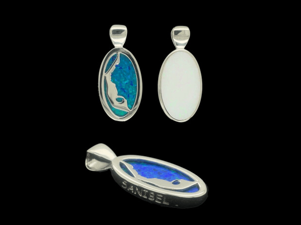 The Sanibel Island Pendant (Medium, White Back)