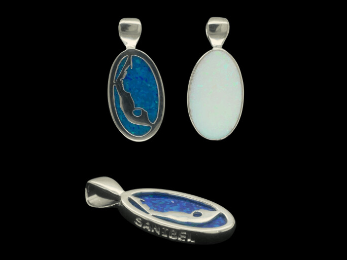 The Sanibel Island Pendant (Large, White Back)