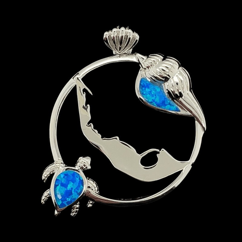 Sanibel Island Turtle & Shell Pendant