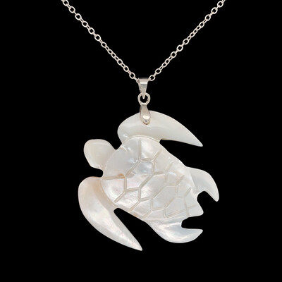 Mother Of Pearl Turtle Pendant
