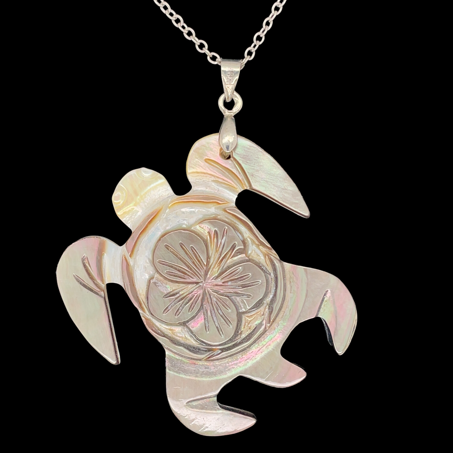 Mother Of Pearl Turtle Pendant