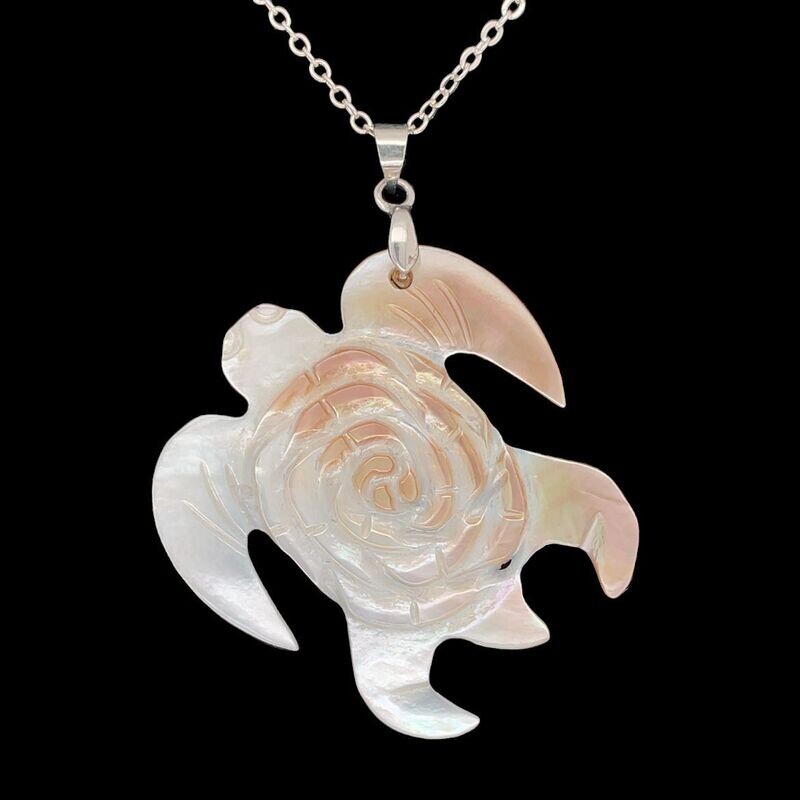 Mother Of Pearl Turtle Pendant