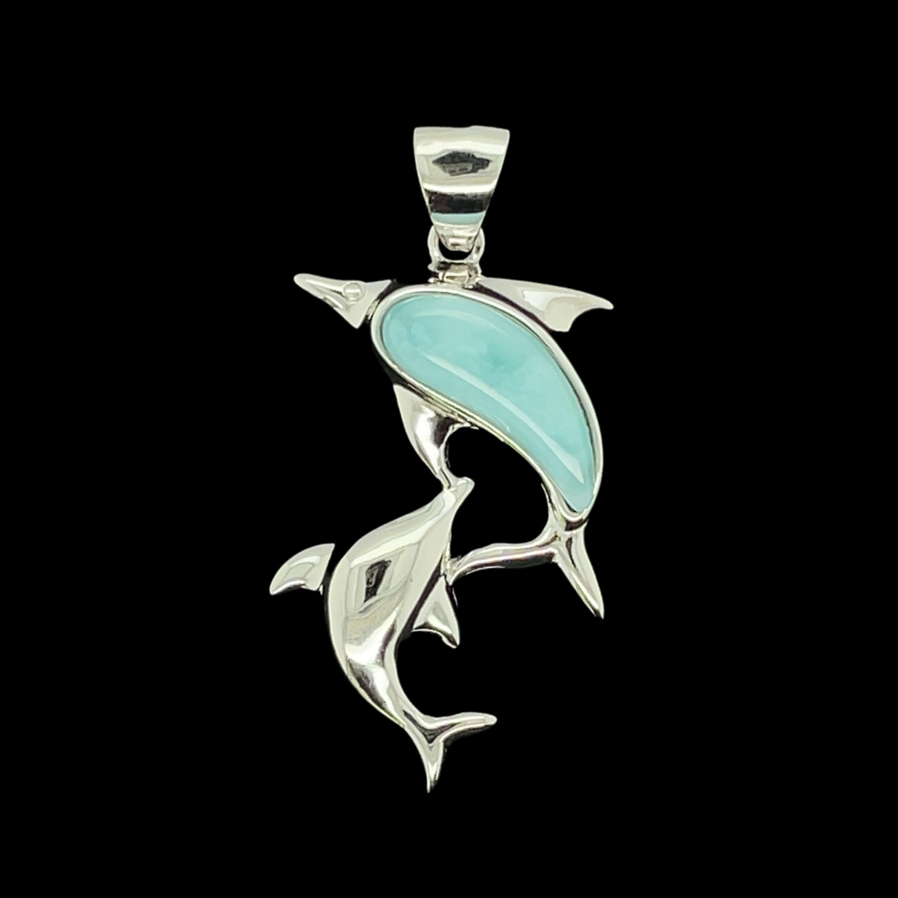 Larimar Dolphin Pendant