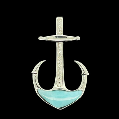 Larimar Anchor Pendant