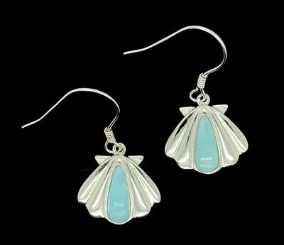 Larimar Shell Earrings