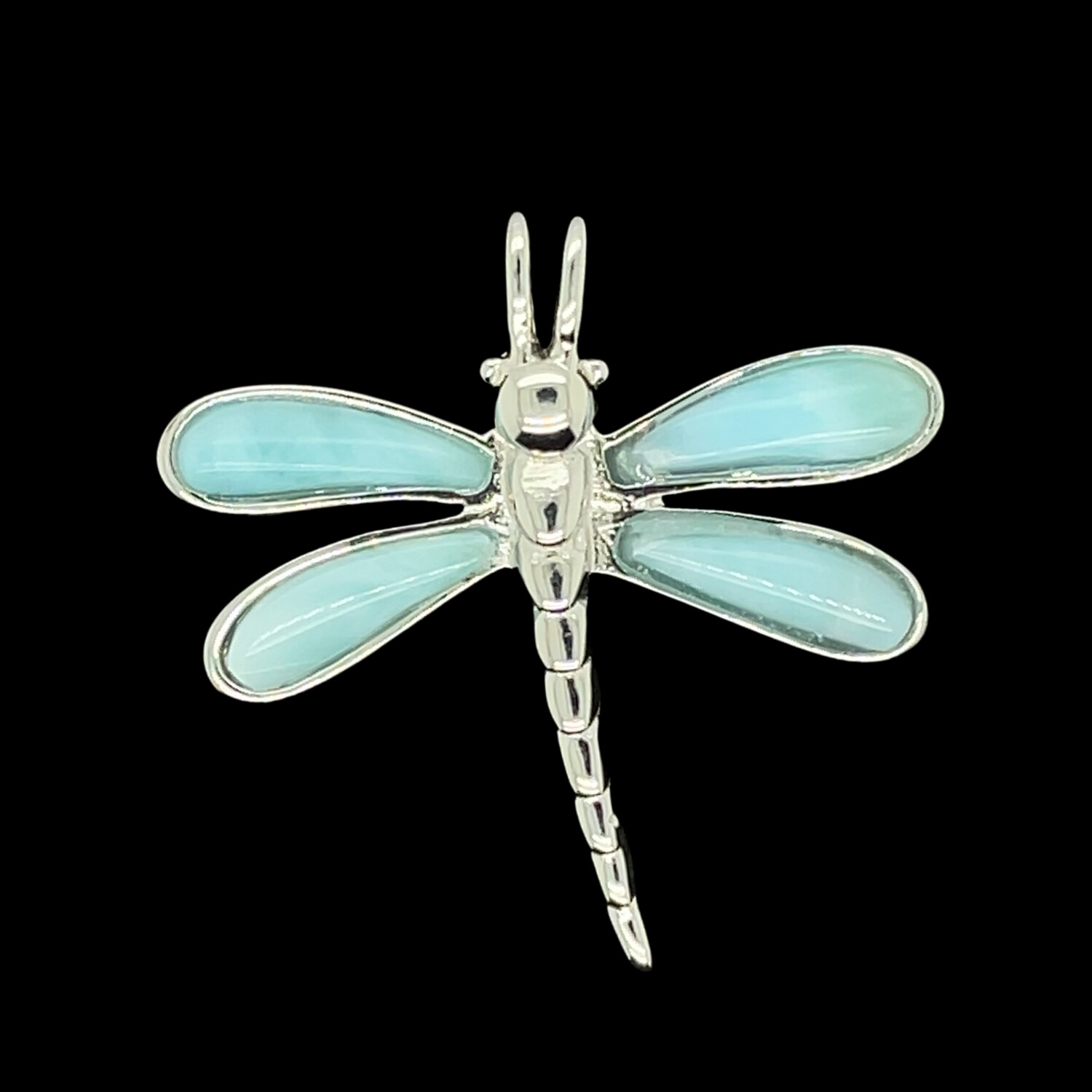 Larimar Dragonfly Pendant