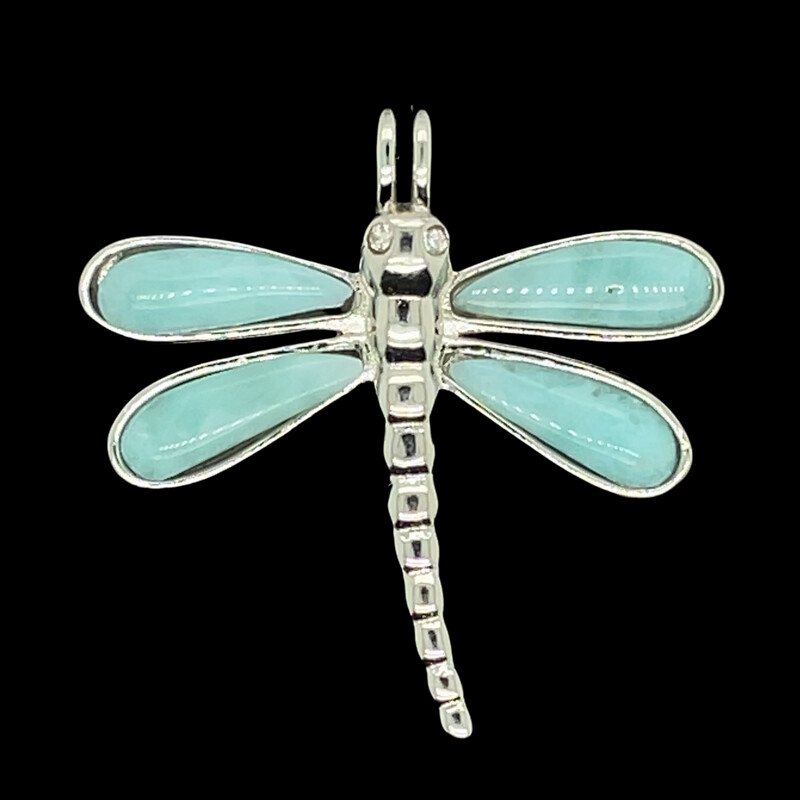 Larimar Dragonfly Pendant