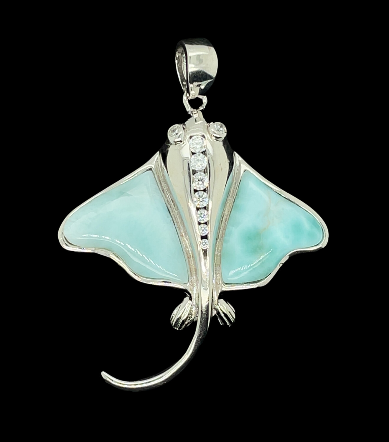 Larimar Manta Ray Pendant