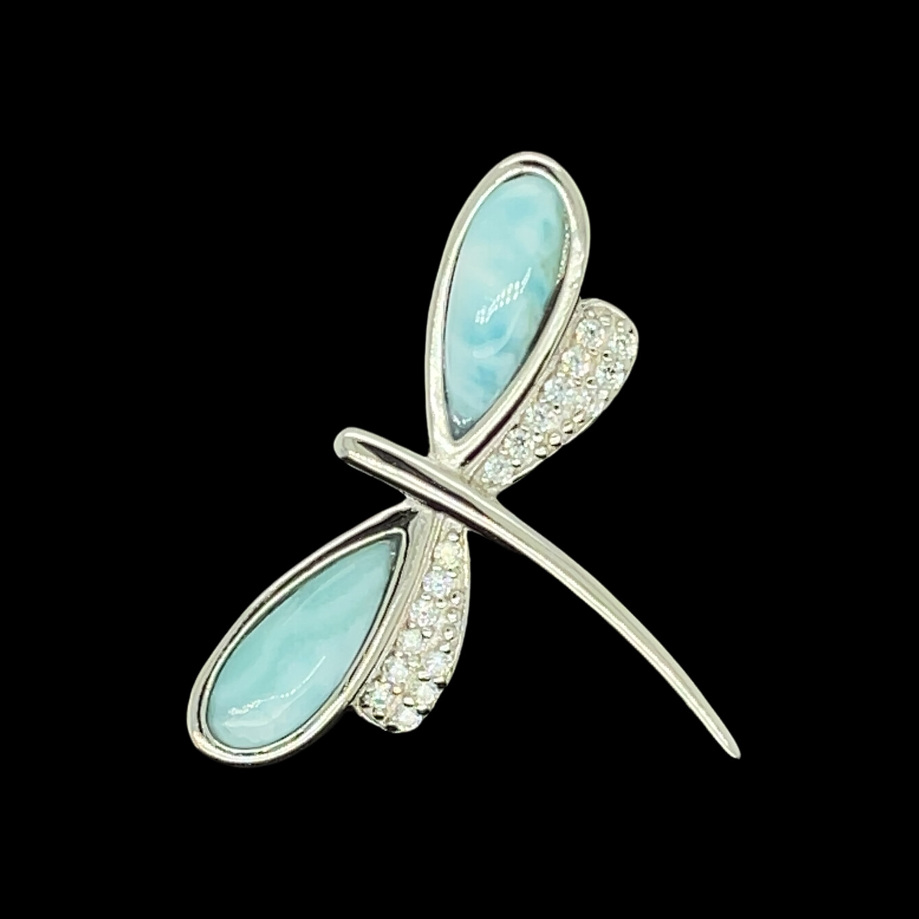 Larimar Dragonfly Pendant