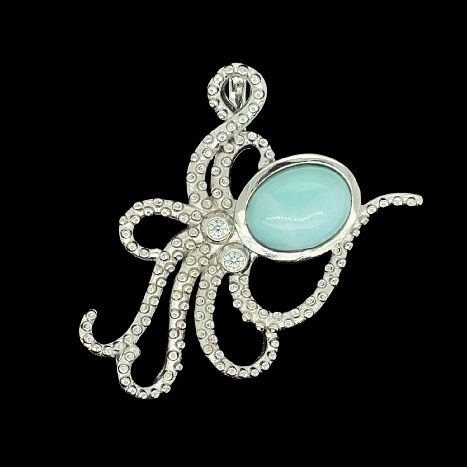 Larimar Octopus Pendant
