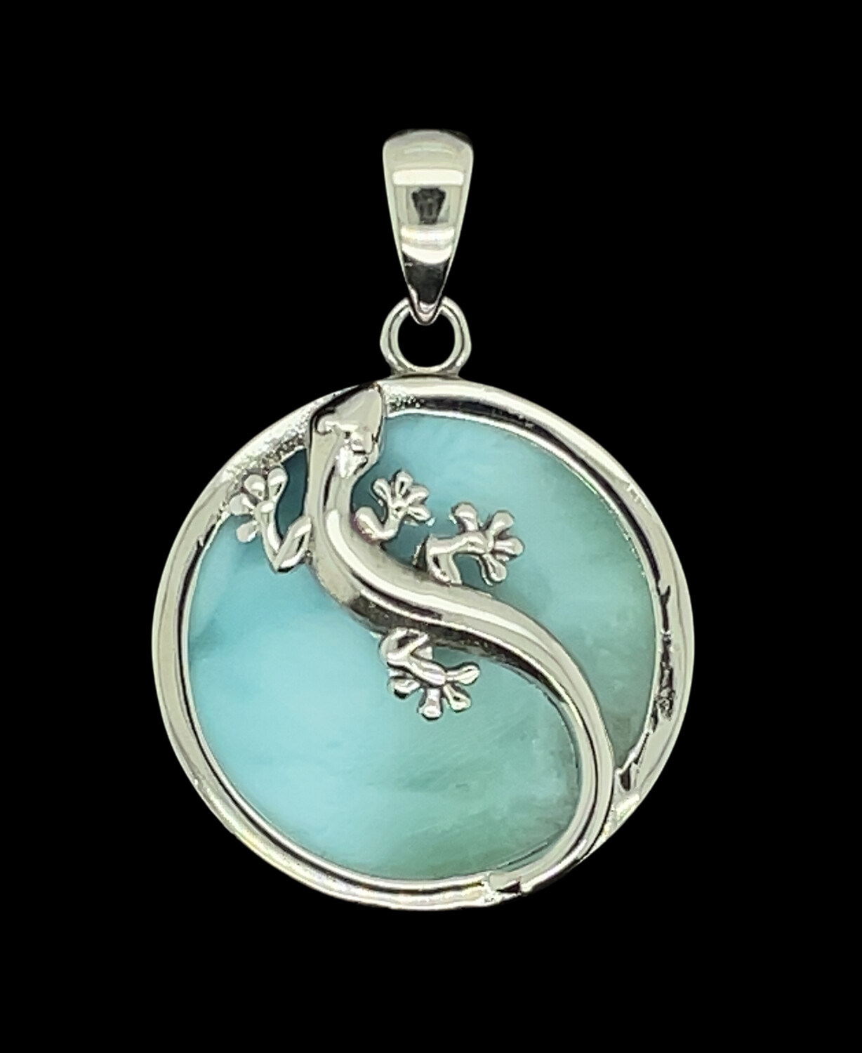 Larimar Gecko Pendant