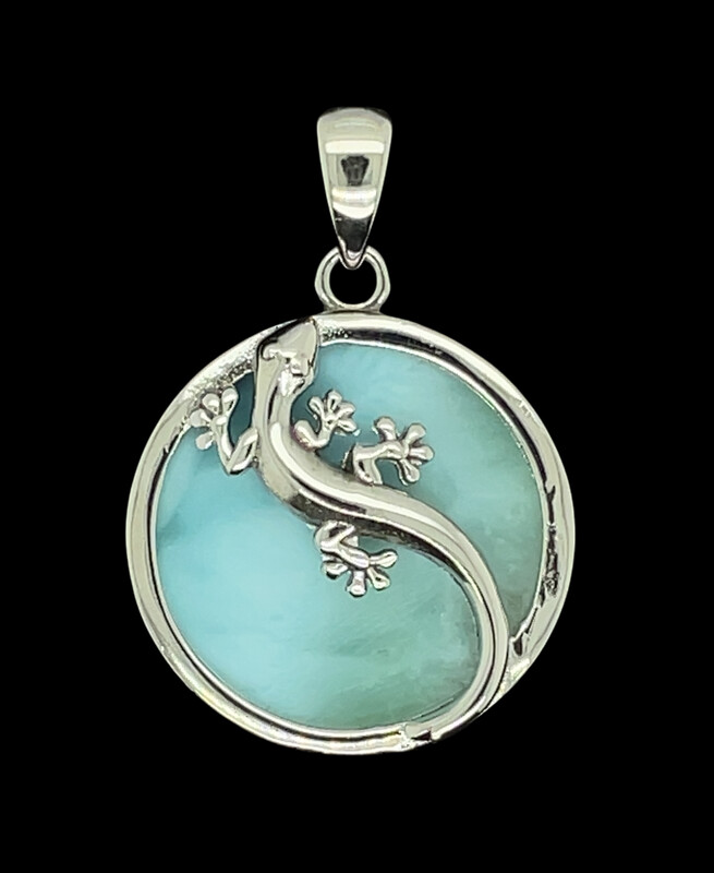 Larimar Gecko Pendant