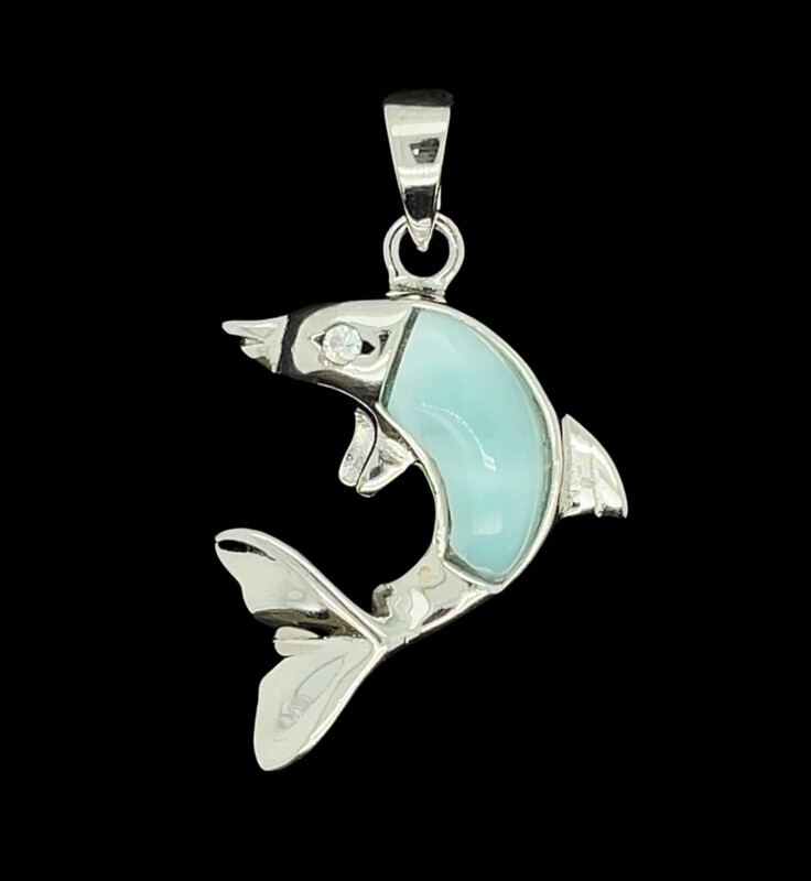 Larimar Dolphin Pendant